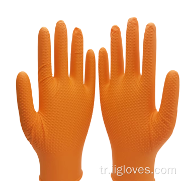 Elmas desen yağ dirençli eldivenler araba tamir eldivenleri